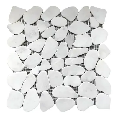 Kamenná mozaika Premium Mosaic Stone bílá 31x31 cm mat STMOSWHW