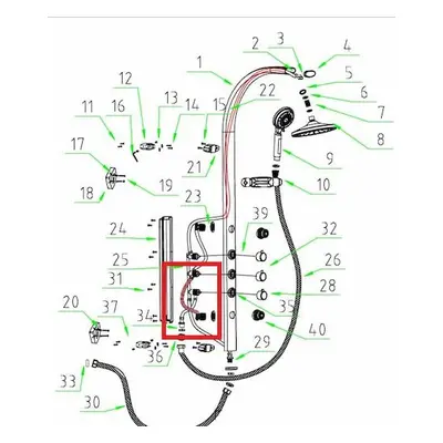 ND Anima Easyshower propojovací hadička 4 NDESHAD4