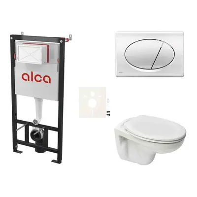 Cenově zvýhodněný závěsný WC set Alca do lehkých stěn / předstěnová montáž+ WC S-Line S-line Pro