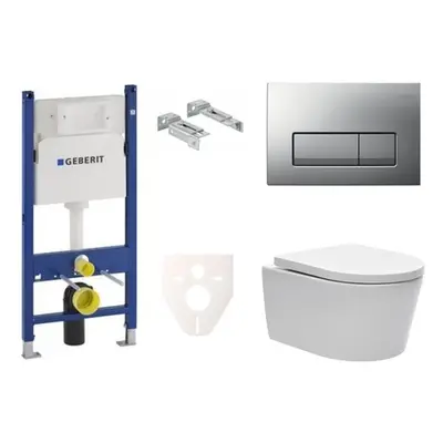 Cenově zvýhodněný závěsný WC set Geberit do lehkých stěn / předstěnová montáž+ WC SAT Brevis SIK