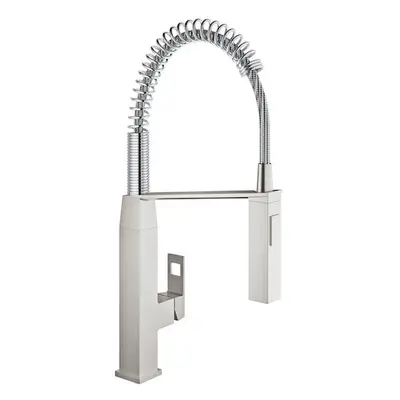 Dřezová baterie GROHE Eurocube s otočným raménkem supersteel 31395DC0