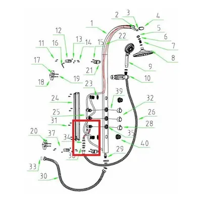 ND Anima Easyshower propojovací hadička 5 NDESHAD5