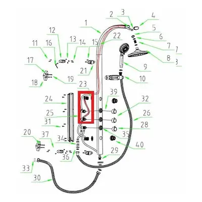 ND Anima Easyshower propojovací hadička 2 NDESHAD2