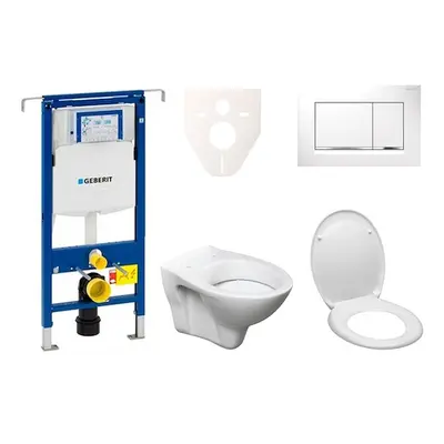 Cenově zvýhodněný závěsný WC set Geberit do lehkých stěn / předstěnová montáž+ WC S-Line S-line 