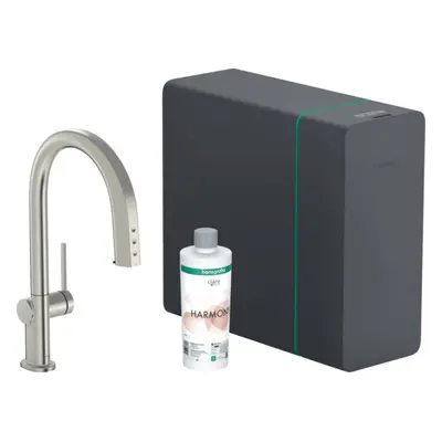 Dřezová baterie Hansgrohe Aqittura bez výpusti nerez 76836800