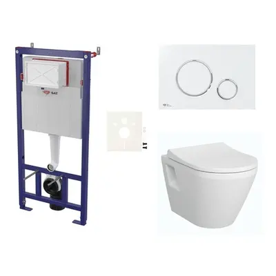 Cenově zvýhodněný závěsný WC set SAT do lehkých stěn / předstěnová montáž+ WC VitrA Integra SIKO