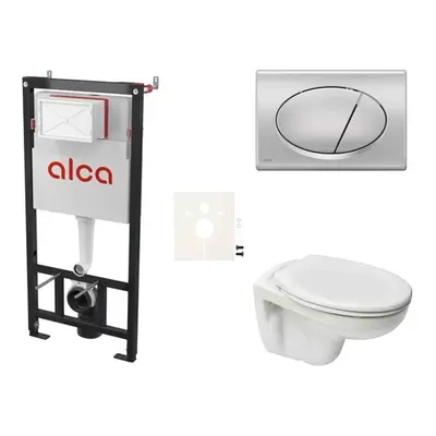 Cenově zvýhodněný závěsný WC set Alca do lehkých stěn / předstěnová montáž+ WC S-Line S-line Pro