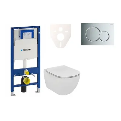 Cenově zvýhodněný závěsný WC set Geberit do lehkých stěn / předstěnová montáž+ WC Ideal Standard