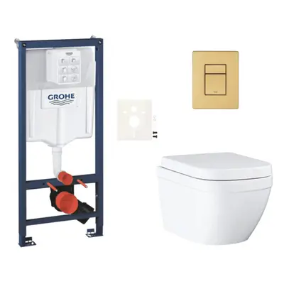 Závěsný wc set do lehkých stěn / předstěnová montáž GROHE Euro Ceramic SIKOGRSEUSCGN0