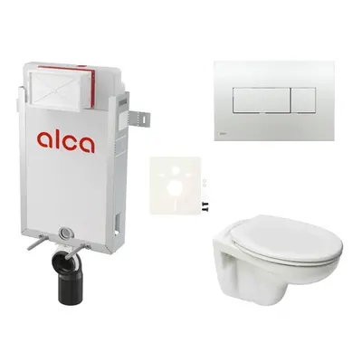 Cenově zvýhodněný závěsný WC set Alca k zazdění + WC S-Line S-line Pro SIKOAP5