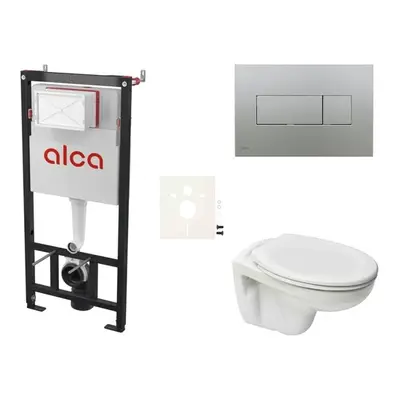 Cenově zvýhodněný závěsný WC set Alca do lehkých stěn / předstěnová montáž+ WC S-Line S-line Pro