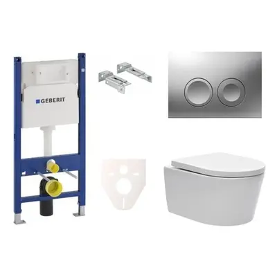 Cenově zvýhodněný závěsný WC set Geberit do lehkých stěn / předstěnová montáž+ WC SAT Brevis SIK