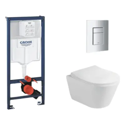 Závěsný wc set do lehkých stěn / předstěnová montáž Glacera Ava SIKOGRSAVASCP00