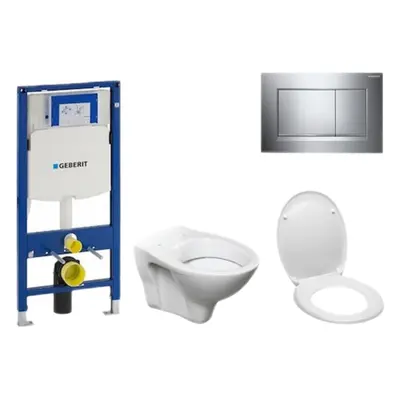 Cenově zvýhodněný závěsný WC set Geberit do lehkých stěn / předstěnová montáž+ WC S-Line S-line 