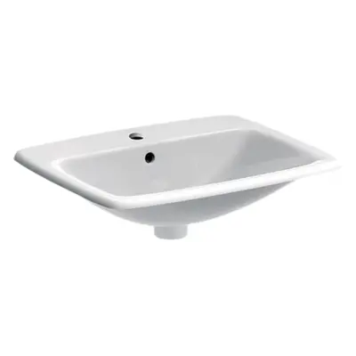 Geberit Selnova zápustné umyvadlo 55x45 cm otvor pro baterii uprostřed 500.306.01.1