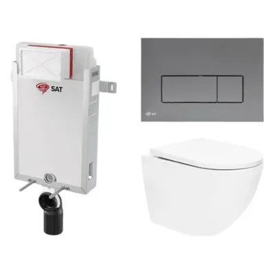 Závěsný wc set k zazdění SAT SIKOSZTOR67GMM