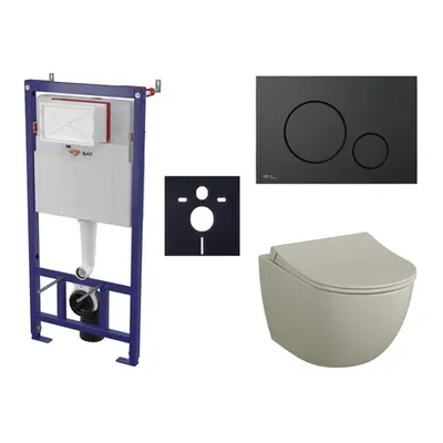 Cenově zvýhodněný závěsný WC set SAT do lehkých stěn / předstěnová montáž+ WC VitrA Sento SIKOSS