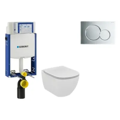 Cenově zvýhodněný závěsný WC set Geberit k zazdění + WC Ideal Standard Tesi 110.302.00.5NE2