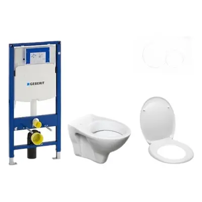 Cenově zvýhodněný závěsný WC set Geberit do lehkých stěn / předstěnová montáž+ WC S-Line S-line 