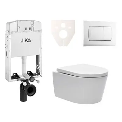 Cenově zvýhodněný závěsný WC set Jika k zazdění + WC SAT Brevis SIKOJW1