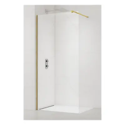 Sprchová zástěna Walk-in 65 cm SAT zlatá lesklá SATBWI65PRZ