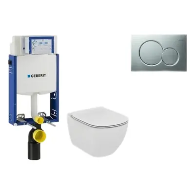 Cenově zvýhodněný závěsný WC set Geberit k zazdění + WC Ideal Standard Tesi 110.302.00.5NE3