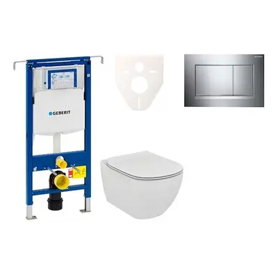 Cenově zvýhodněný závěsný WC set Geberit do lehkých stěn / předstěnová montáž+ WC Ideal Standard