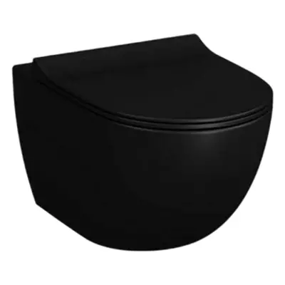 VitrA Sento wc závěsné černá mat zadní odpad 7748B083-0075