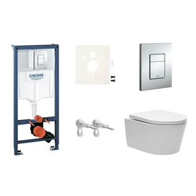 Cenově zvýhodněný závěsný WC set Grohe do lehkých stěn / předstěnová montáž+ WC SAT Brevis SIKOG