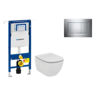 Cenově zvýhodněný závěsný WC set Geberit do lehkých stěn / předstěnová montáž+ WC Ideal Standard