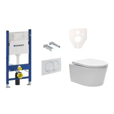 Cenově zvýhodněný závěsný WC set Geberit do lehkých stěn / předstěnová montáž+ WC SAT Brevis SIK