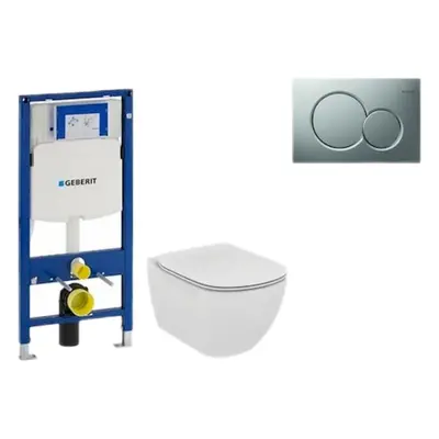 Cenově zvýhodněný závěsný WC set Geberit do lehkých stěn / předstěnová montáž+ WC Ideal Standard