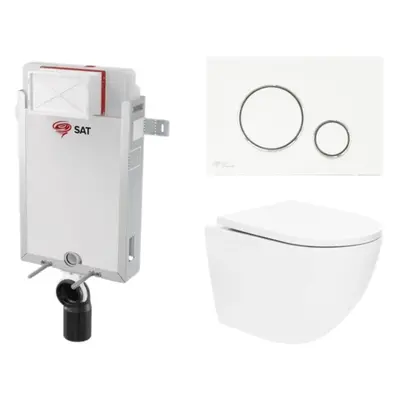 Závěsný wc set k zazdění SAT SIKOSZTOR6770