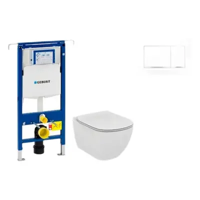 Cenově zvýhodněný závěsný WC set Geberit do lehkých stěn / předstěnová montáž+ WC Ideal Standard