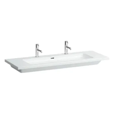 Laufen Living Square nábytkové umyvadlo 130x48 cm dva otvory pro baterii H8164360001071