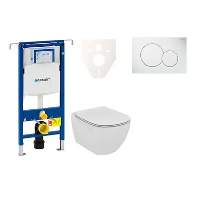 Cenově zvýhodněný závěsný WC set Geberit do lehkých stěn / předstěnová montáž+ WC Ideal Standard