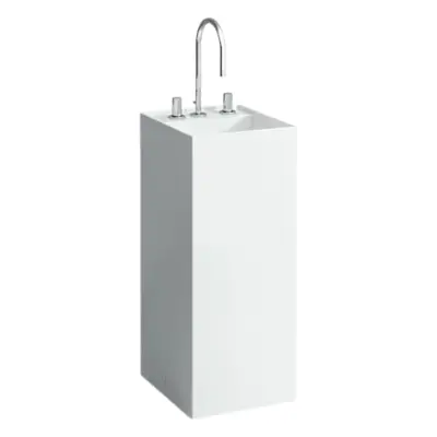 Laufen Kartell By Laufen volně stojící umyvadlo 37,5x43,5 cm tři otvory pro baterii h81133100015