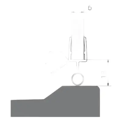 Polysan spodní těsnění na dveře (okapnička), sklo 6 mm, 1000 mm, 309D-06