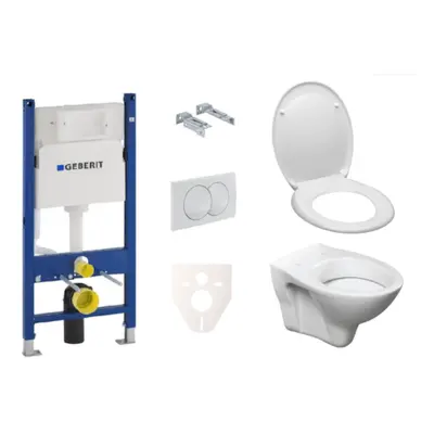 Závěsný set WC S-line + modul Geberit Duofix s tlačítkem Delta 20 bílé SIKOGES5D0