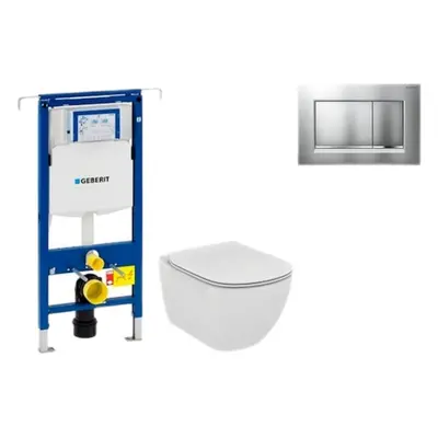 Cenově zvýhodněný závěsný WC set Geberit do lehkých stěn / předstěnová montáž+ WC Ideal Standard