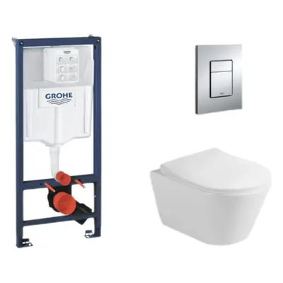 Závěsný wc set do lehkých stěn / předstěnová montáž Glacera Ava SIKOGRSAVAE