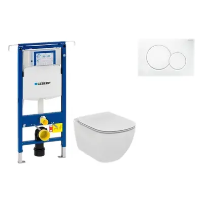 Cenově zvýhodněný závěsný WC set Geberit do lehkých stěn / předstěnová montáž+ WC Ideal Standard