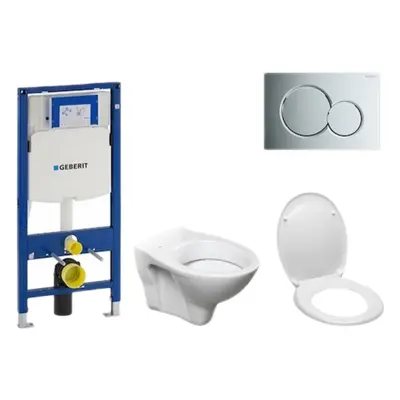 Cenově zvýhodněný závěsný WC set Geberit do lehkých stěn / předstěnová montáž+ WC S-Line S-line 