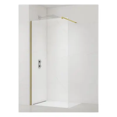 Sprchová zástěna Walk-in 120 cm SAT v barvě profilu zlatá lesk SATBWI120PRZ