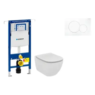 Cenově zvýhodněný závěsný WC set Geberit do lehkých stěn / předstěnová montáž+ WC Ideal Standard