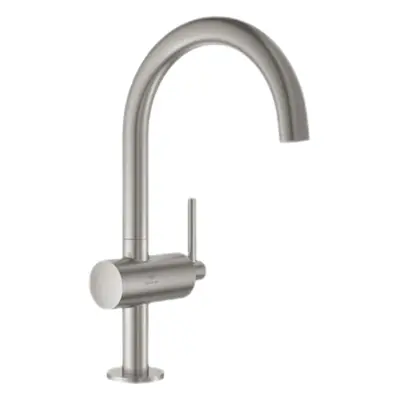 Grohe Atrio umyvadlová baterie s clic-clacem supersteel 24362dc0 G24362DC0