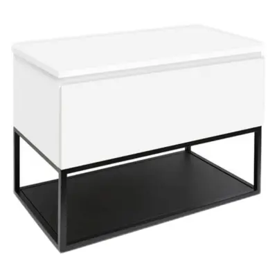 Koupelnová skříňka s krycí deskou SAT B-Way 59x57x45 cm bílá lesk BWAY60WDESK