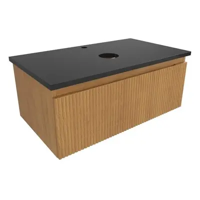 Koupelnová skříňka s krycí deskou SAT Evolution 78x30x44,5 cm dub medový mat SATEVO80DMZ