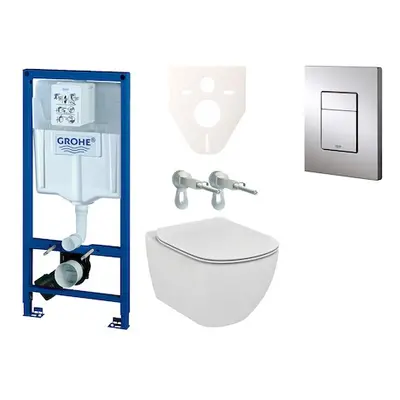 Cenově zvýhodněný závěsný WC set GROHE do lehkých stěn / předstěnová montáž+ WC Ideal Standard T