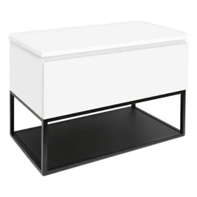 Koupelnová skříňka s krycí deskou SAT B-Way 79x57x45 cm bílá lesk BWAY80WDESK